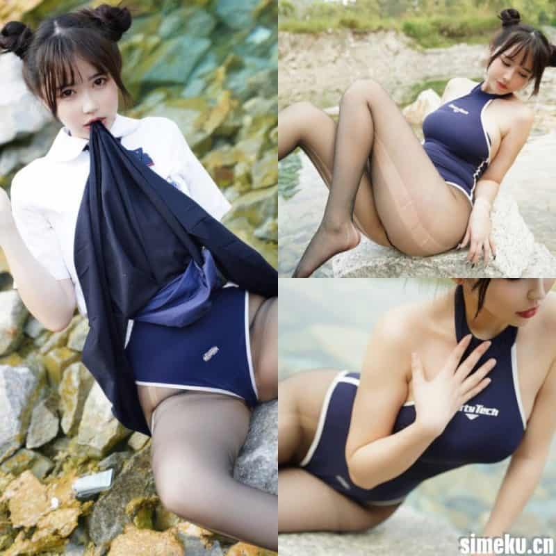 [美腿丝袜]泳装少女的多面魅力：泳装与黑丝的完美融合[56P][MH0014]-次元集