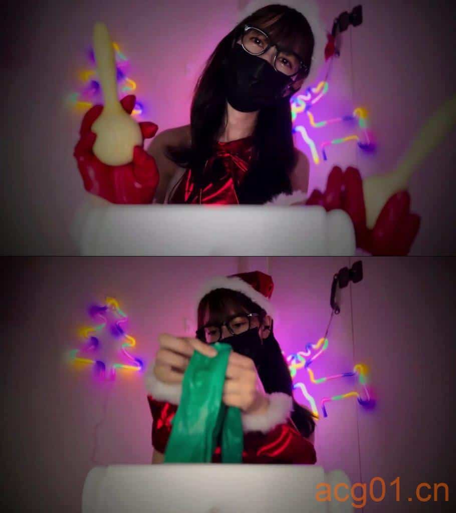 【ASMR SERI】圣诞老人特别按摩圣诞皮手套、橡胶手套-次元集