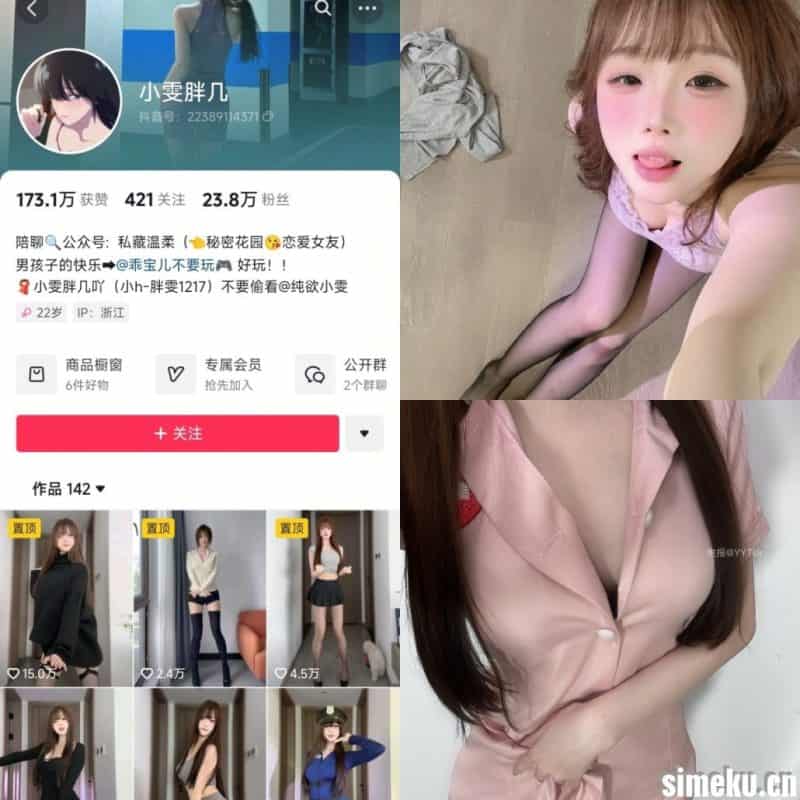 [合集打包]抖音小雯胖几/纯欲小雯铁粉空间最新付费作品合集完整版打包下载+持续更新-次元集