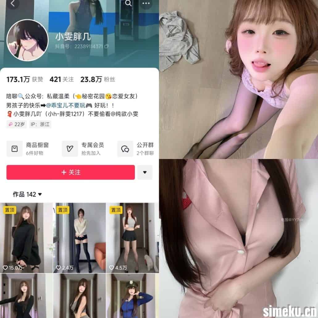 [合集打包]抖音小雯胖几/纯欲小雯铁粉空间最新付费作品合集完整版打包下载+持续更新-次元集