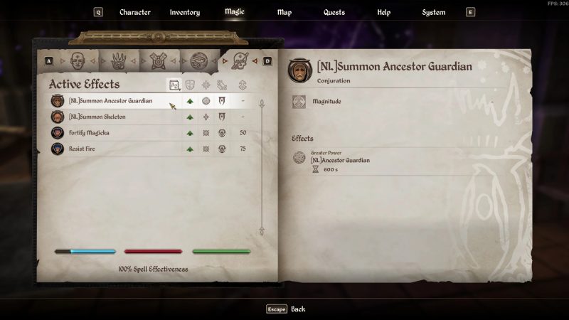 【上古卷轴4：湮灭重置版】更长的召唤和附魔法术-次元集