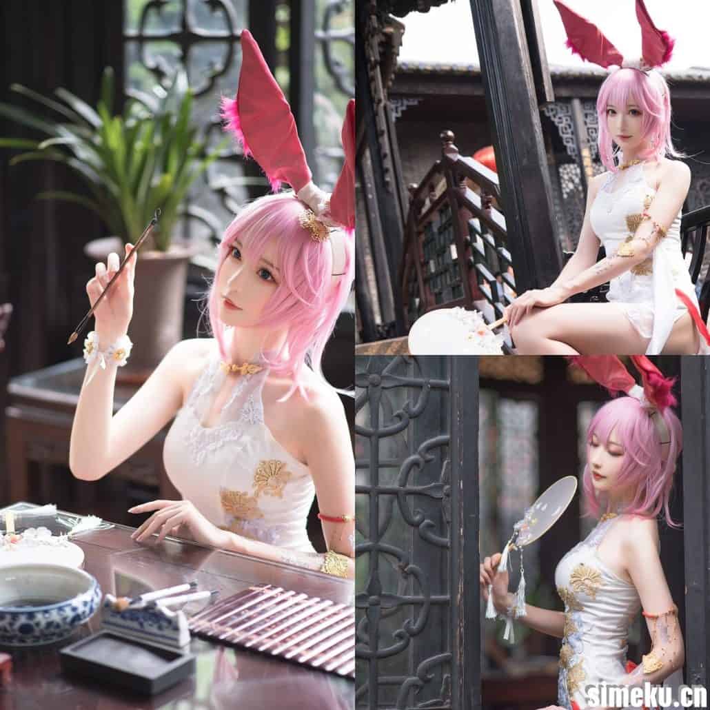 图片[1]-[魅惑制服]八重樱旗袍高跟兔女郎 [27P][BX0035]-次元集