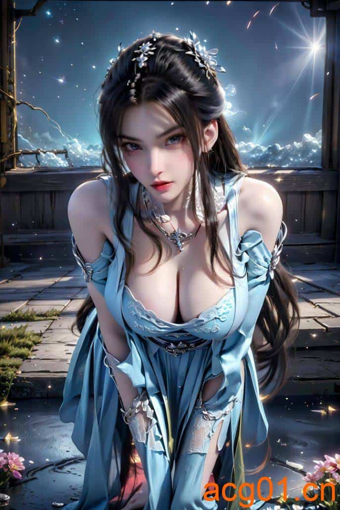 图片[1]-仙武帝尊-姬凌霜 蓝色连衣裙-次元集