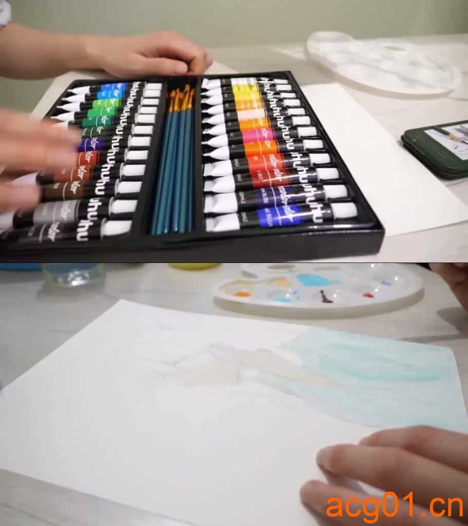 图片[1]-【ゆまりあ】水彩画的模特sasa酱角色扮演-次元集