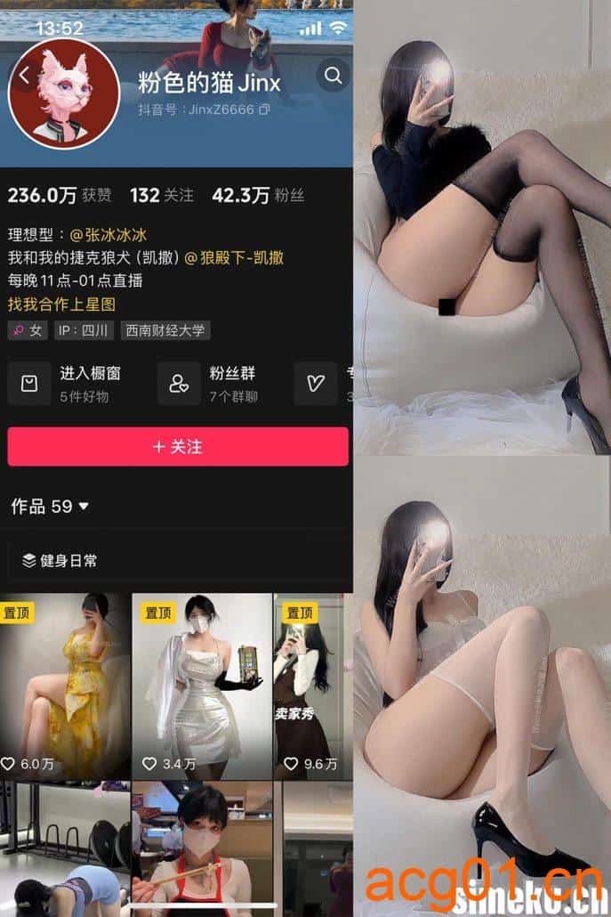 图片[1]-[合集打包]粉色的猫jinx微密圈照片视频觅圈合集打包下载+持续更新-次元集