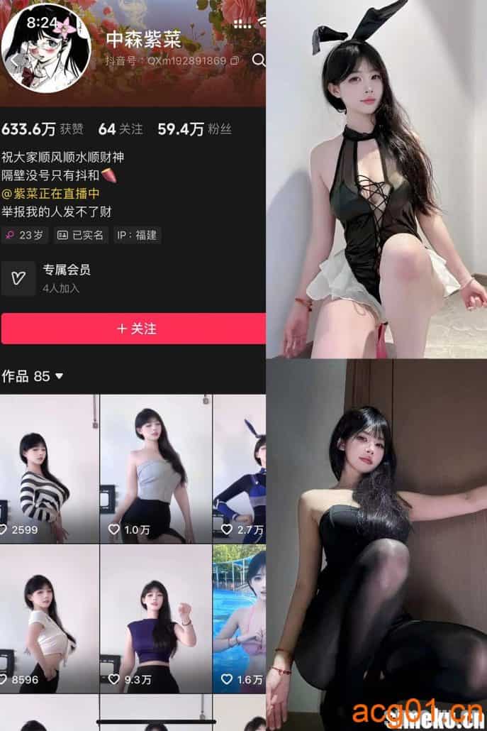 [合集打包]抖音中森紫菜岛遇付费图集视频作品合集打包下载+持续更新