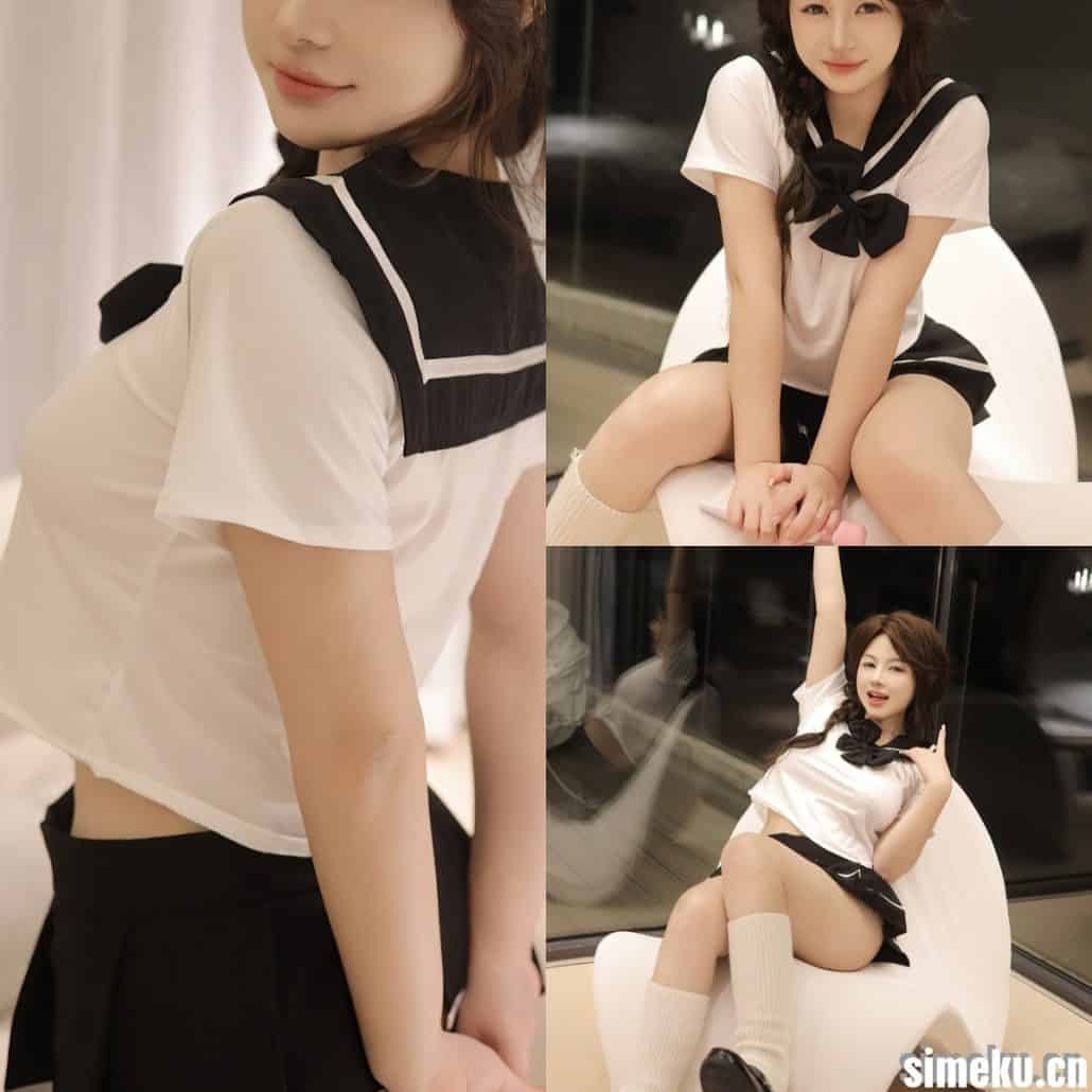 图片[1]-[魅惑制服]惊现！水手服萌妹手持麦克风，贴吧老哥直呼顶不住[55P][MH0003]-次元集